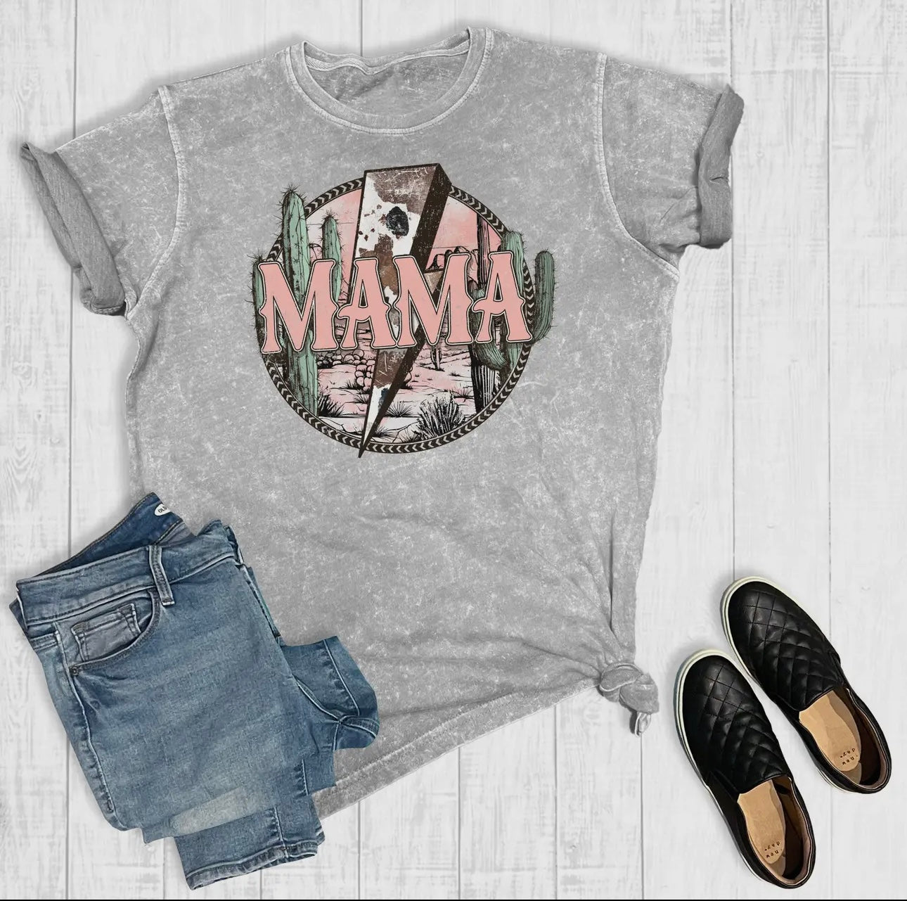 Western Mama Mineral Wash Graphic Tee