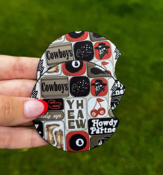 Cowboys Car Coaster Set