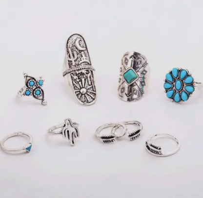 Turquoise Ring Set